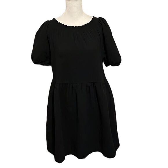 NWT universe thread szXS on/off shoulder elastic neck & SS black dress w/pockets - Picture 1 of 10